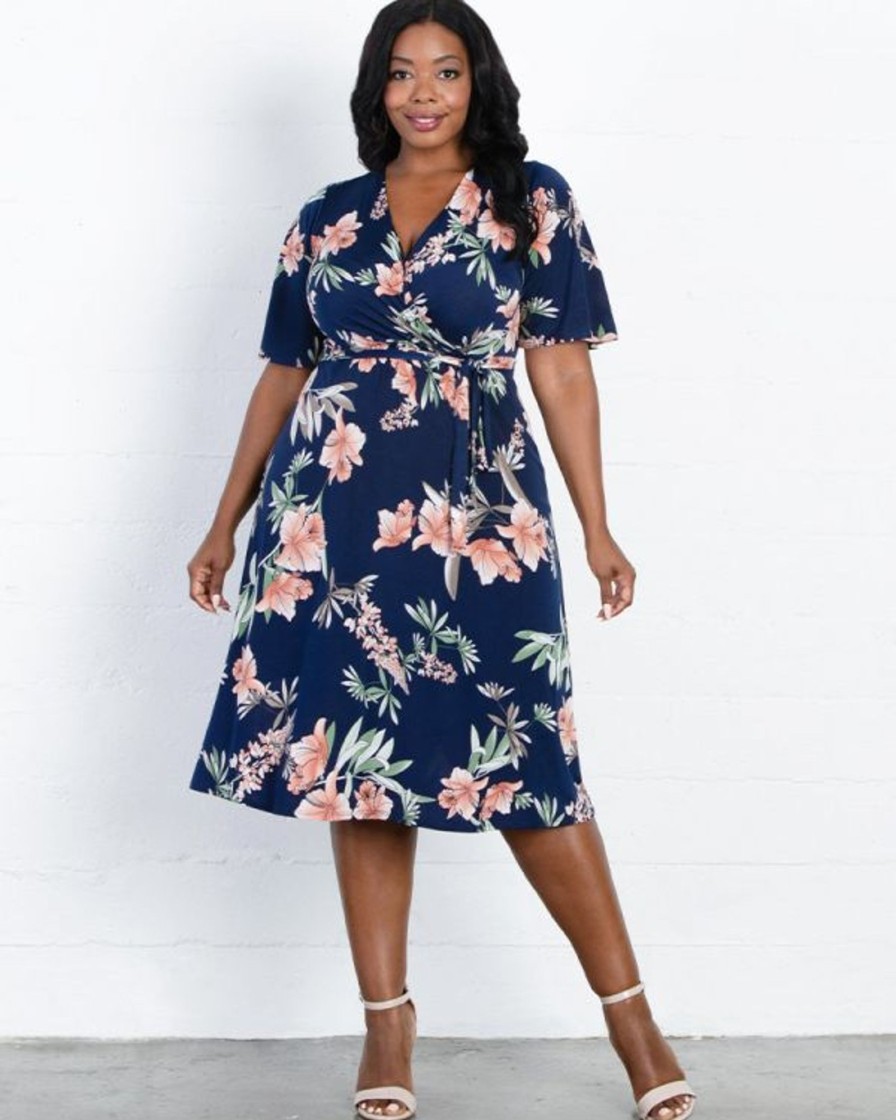 Plus Size Kjoler TP Kjoler | Melody Kort Plus Size Kjole