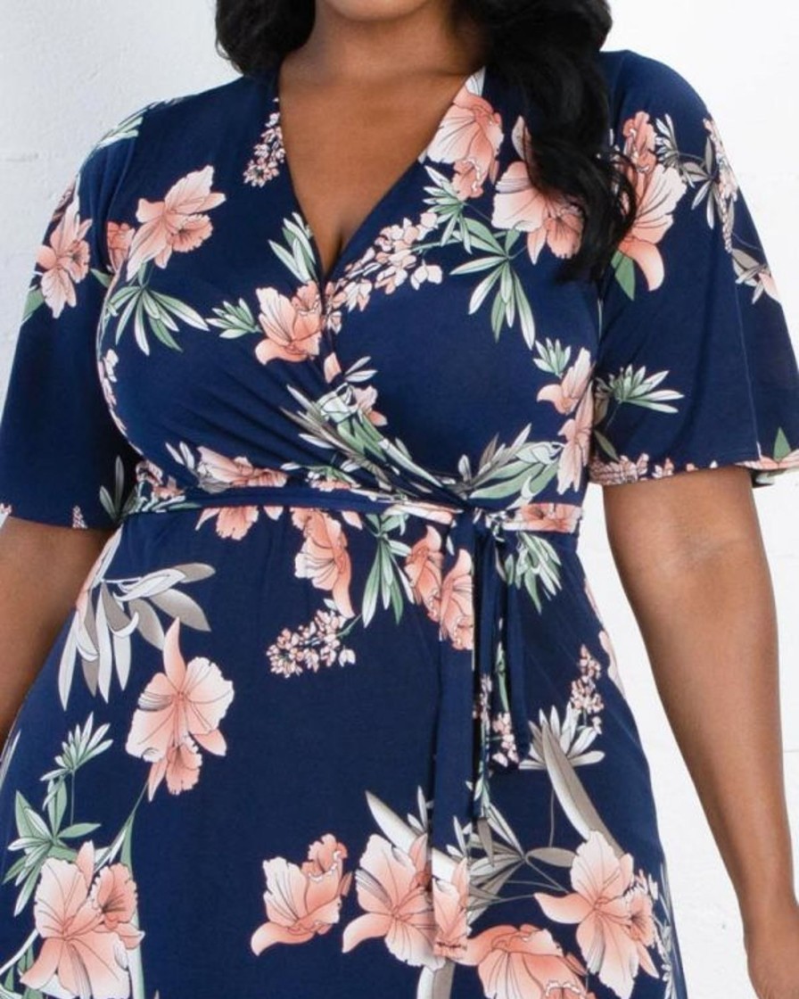 Plus Size Kjoler TP Kjoler | Melody Kort Plus Size Kjole