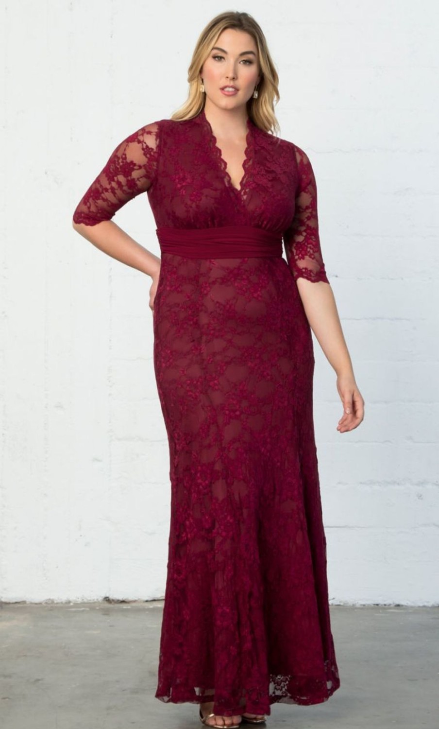 Plus Size Kjoler TP Kjoler | Screen Lace Dress