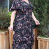 Plus Size Kjoler TP Kjoler | Blomsterprintet Plus Size Kjole