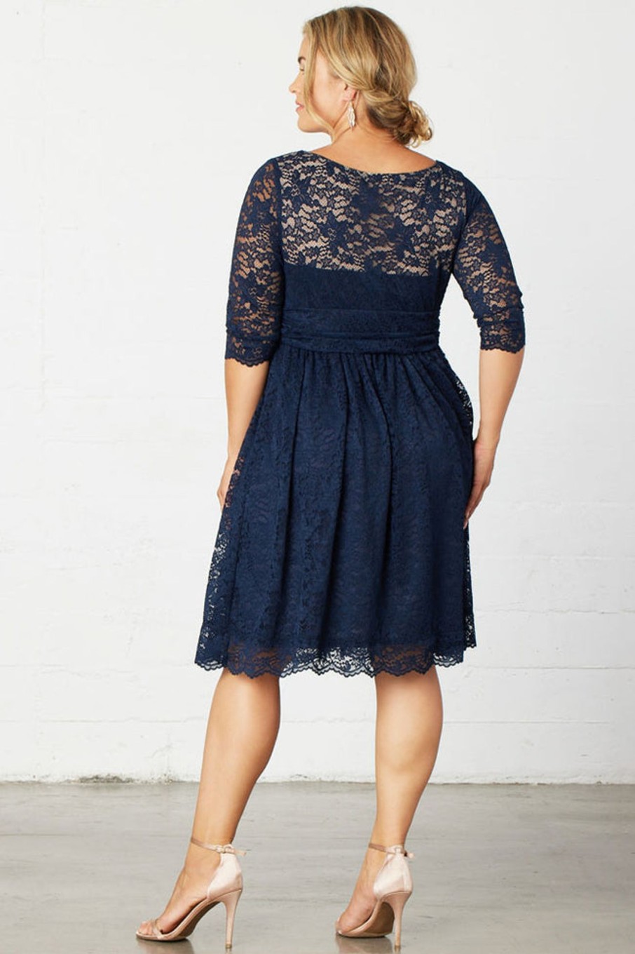 Plus Size Kjoler TP Kjoler | Luna Lace Navy