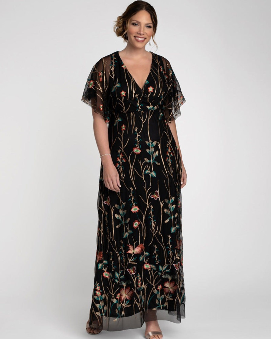 Plus Size Kjoler TP Kjoler | Embroidered Gown