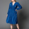 Plus Size Kjoler TP Kjoler | Sophie Pleated Plus Size Festkjole