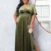 Plus Size Kjoler TP Kjoler | Verona Velvet Plus Size Festkjole