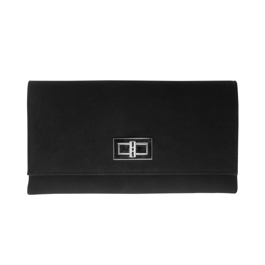 Tilbehor TP Kjoler | Sort Velvet Clutch B907